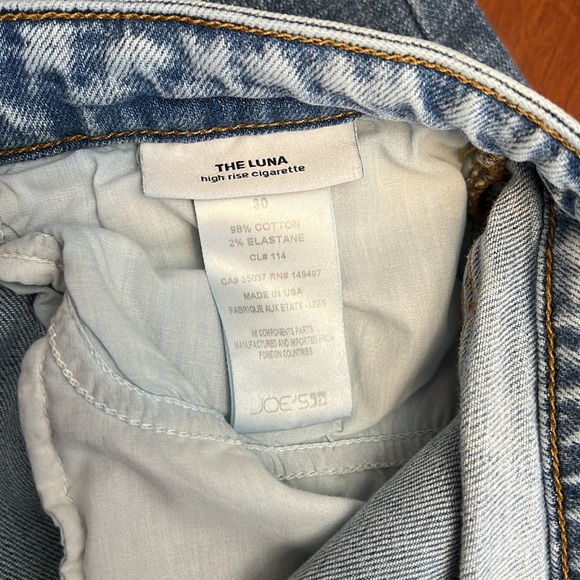 Joes  Jeans The Luna High Rise Cigarette Jeans Size 30 - Picture 10 of 10